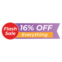  Flash Sale Banner 28 Off Everything Flash Sale Banner A vibrant flash sale banner graphic with a 28 off discount on everything.