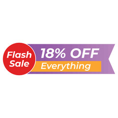  Flash Sale Banner 28 Off Everything Flash Sale Banner A vibrant flash sale banner graphic with a 28 off discount on everything.