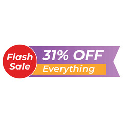  Flash Sale Banner 28 Off Everything Flash Sale Banner A vibrant flash sale banner graphic with a 28 off discount on everything.
