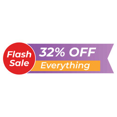  Flash Sale Banner 28 Off Everything Flash Sale Banner A vibrant flash sale banner graphic with a 28 off discount on everything.