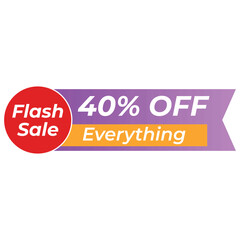  Flash Sale Banner 28 Off Everything Flash Sale Banner A vibrant flash sale banner graphic with a 28 off discount on everything.