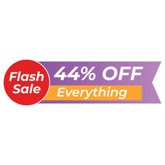  Flash Sale Banner 28 Off Everything Flash Sale Banner A vibrant flash sale banner graphic with a 28 off discount on everything.