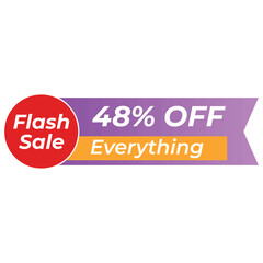  Flash Sale Banner 28 Off Everything Flash Sale Banner A vibrant flash sale banner graphic with a 28 off discount on everything.