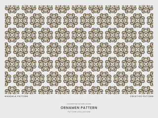 Brown Ornamental Pattern Retro Decorative Seamless Background