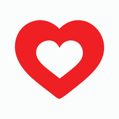 Heart icon symbolizing passionate love for romance and valentine’s day