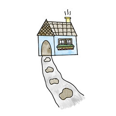 Doodle Hand drawn of house