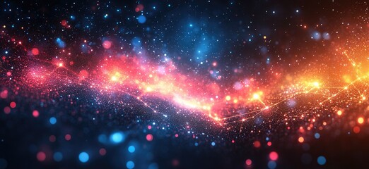 Fototapeta premium Cosmic energy flowing through space.