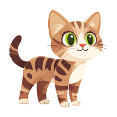 Obraz premium Adorable cute cat with Big Green Eyes