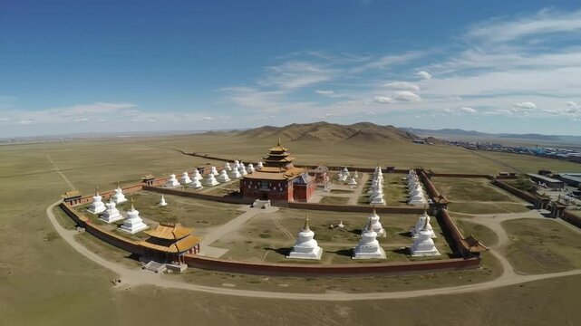 Erdene Zuu Monastery in Kharkhorin Mongolia Cultural Landmark