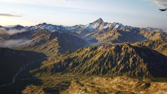 3D Animation of Mountain Range Created Using Heightmap