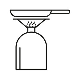 camp equipment with nature elements vector illustration