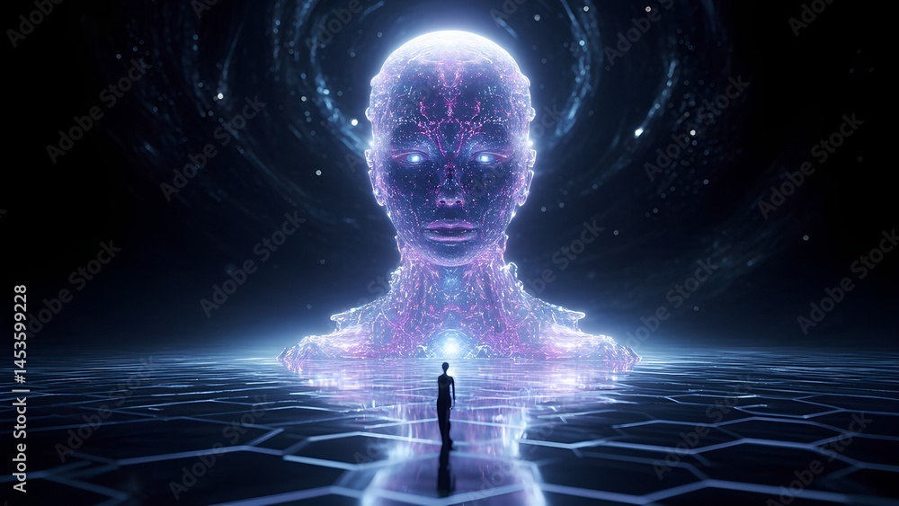 Poster unique ai robot template and poster designs featuring creative artificial intelligence art for futur