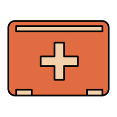 Obraz premium camping decorative icons