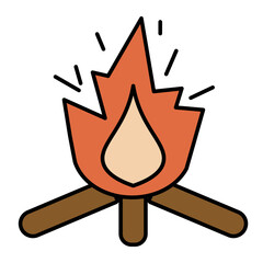 camping decorative icons