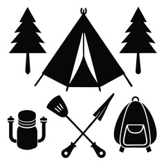 camping elements set