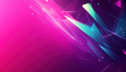 Abstract Geometric Background with Vibrant Pink and Cyan Triangles Seamless Modern Design for Digital Wallpaper Presentation Template and Graphic Design Element with Decorative Style