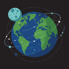 Moon Landing Anniversary Astronaut on Moon, Rocket Launch, Footprints, Lunar Rover, Space Helmet Reflection, Vintage Patch, and First Step Vector Design