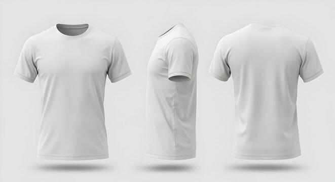 Blank White TShirt Mockup Template Front Side and Back Views Perfect for showcasing your designs apparel branding and custom merchandise