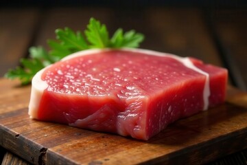 Raw duck breast, showing marbling, ready for pan-searing , healthy, dinner