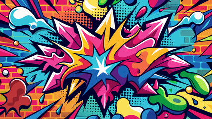 pop art background on the wall abstract vector colorfull pattern wallpaper art Abstract Hand Drawing Spray Paint Camouflage Brush Very beautiful