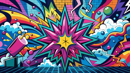 pop art background on the wall abstract vector colorfull pattern wallpaper art Abstract Hand Drawing Spray Paint Camouflage Brush Very beautiful