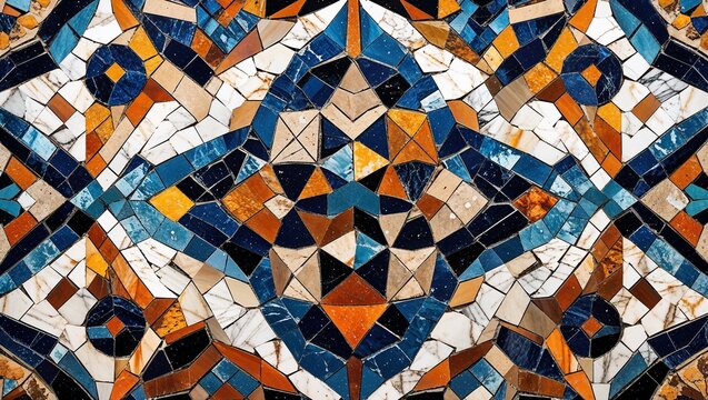 Armenian eternity sign marble mosaic abstract design pattern artwork