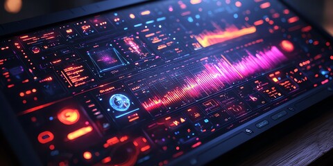 Fototapeta premium Futuristic Technology Interface Display