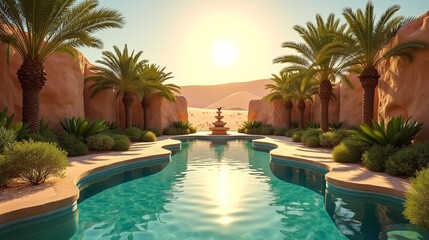 Obraz premium Verdant Oasis: Nature's Sanctuary