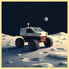 Moon Landing Anniversary Vector Designs including Astronaut on Moon, Rocket Launch, First Step, Footprints, Lunar Rover, and Space Helmet Reflection