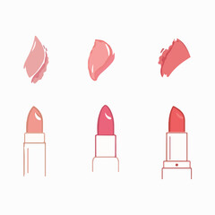 National Lipstick Day Vector Designs | Solid Color Lipstick Icons, Kiss Marks, and Fun Beauty Graphics | Perfect for Posters, Social Media, and Merchandise