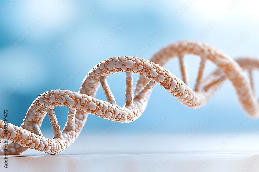 Poster modern lab illustration of dna structure a close-up view of genetics concepts
