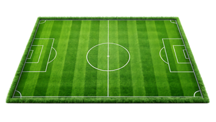 grass soccer field isolated on white background PNG
