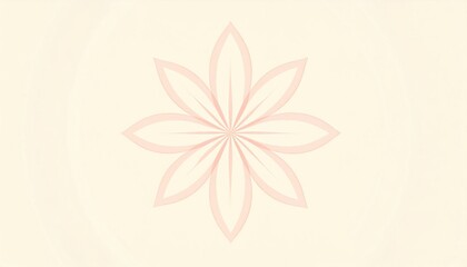 Fototapeta premium Delicate flower design abstract art minimalist aesthetic soft colors digital illustration