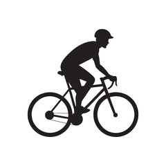 Fototapeta premium Cyclist Silhouette of a Man R...
