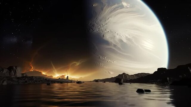 A Distant World with a Glowing Atmosphere