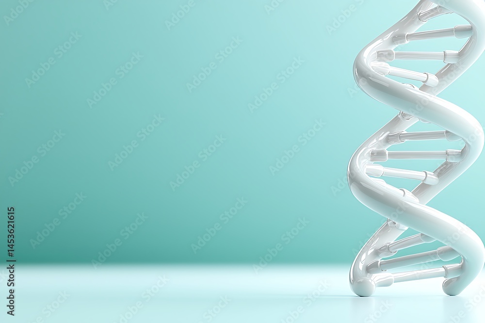 Poster close-up view of dna structure gene analysis in a clean laboratory environment