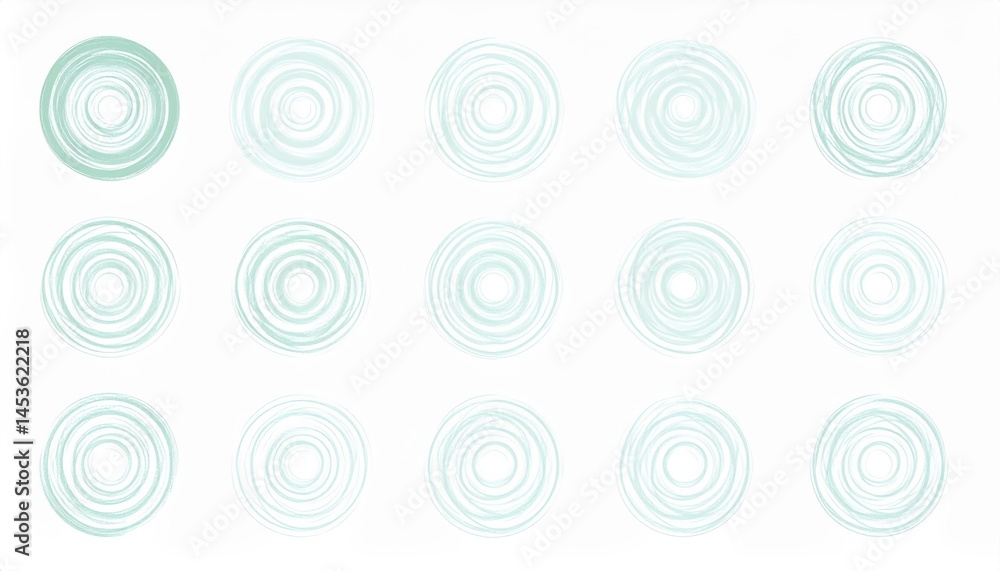 Poster water ripple patterns abstract art digital design calm environment top-down view fluid motion