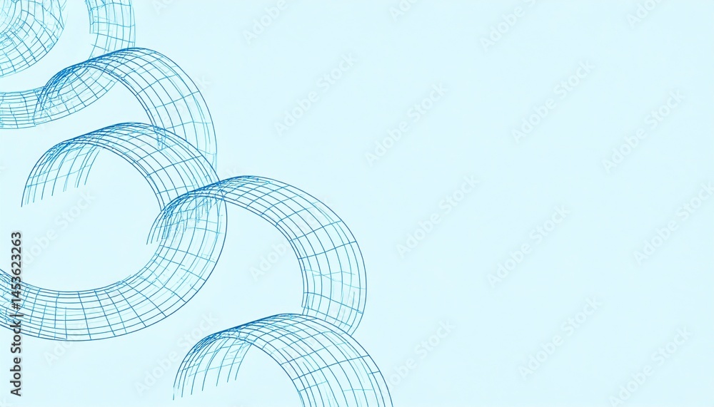 Poster dynamic 3d wireframe animation digital space graphic design modern environment high-tech viewpoint