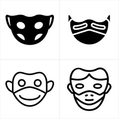 mask icon set
