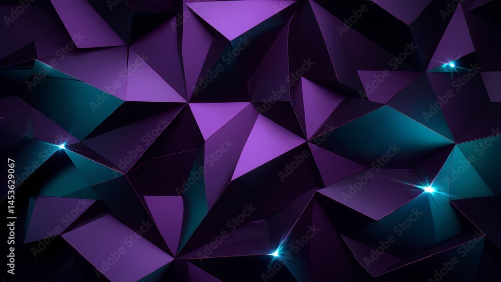 Poster abstract technology background with triangles