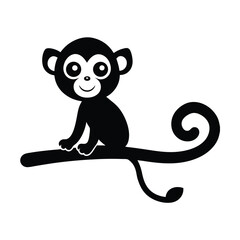 Playful Monkey Cartoon Vector Art