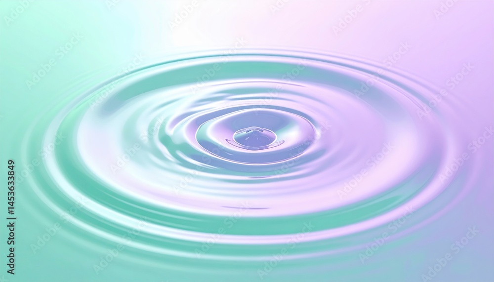 Poster rippling water droplet impact serenity pool abstract visual art calm environment close-up view tranq