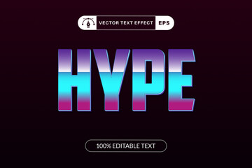 Hype Text Effect with Retro  Editable