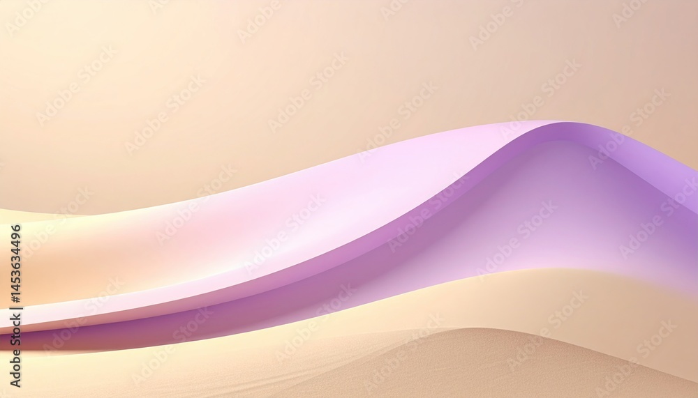 Aufkleber dynamic flowing waves abstract design digital art soft color palette serene environment aerial view 