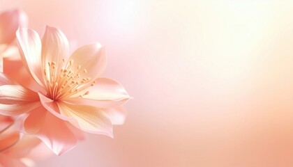Fototapeta premium Delicate blooming flower nature floral photography soft background close-up view serenity