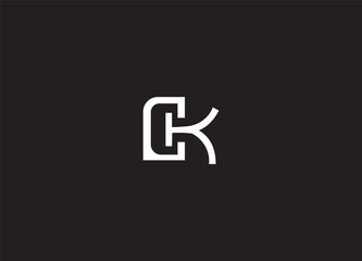 CK initial modern logo design and creative logo