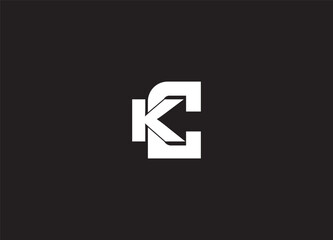 CK initial modern logo design and creative logo