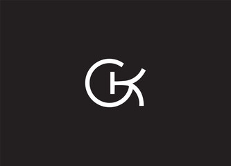 CK initial modern logo design and creative logo