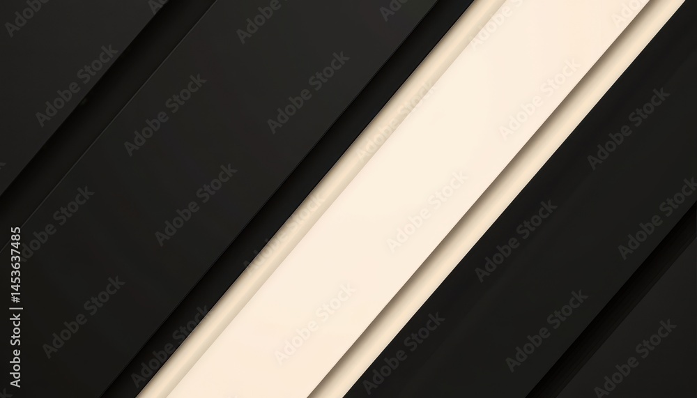 Poster Abstract Diagonal Pattern with Black and White Stripes Geometric Design for Modern Background Texture