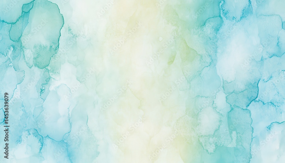 Aufkleber abstract watercolor background texture in blue and yellow hues with artistic stains and washes for c